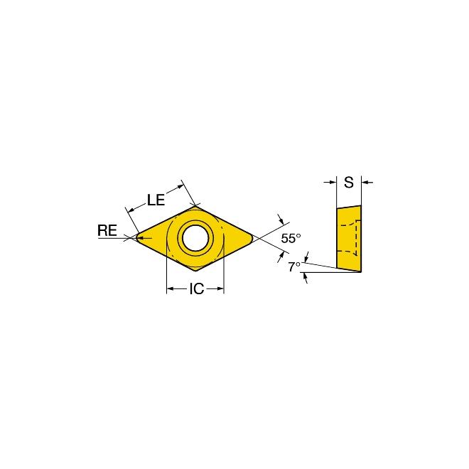 DCMT 07 02 04 FP WP25CT sústružnícke doštičky WIDIA