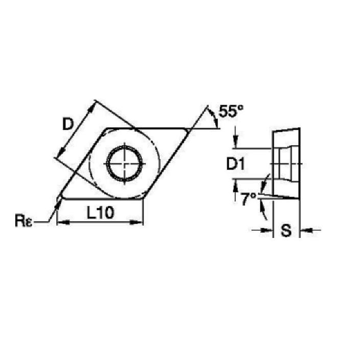 DCMT 11 T3 04 1P TN10P Widia