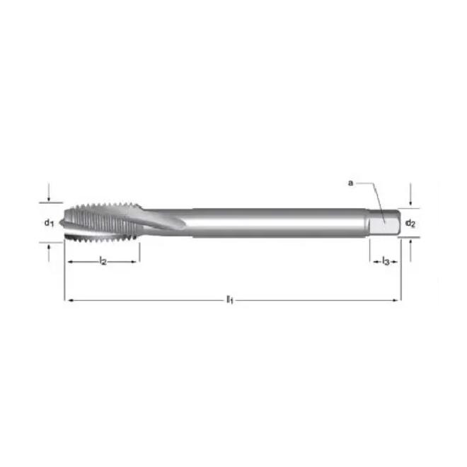 Závitník UNC 7/16-14 2B HSSCo strojný špirálová drážka DIN 376 DORMER E276