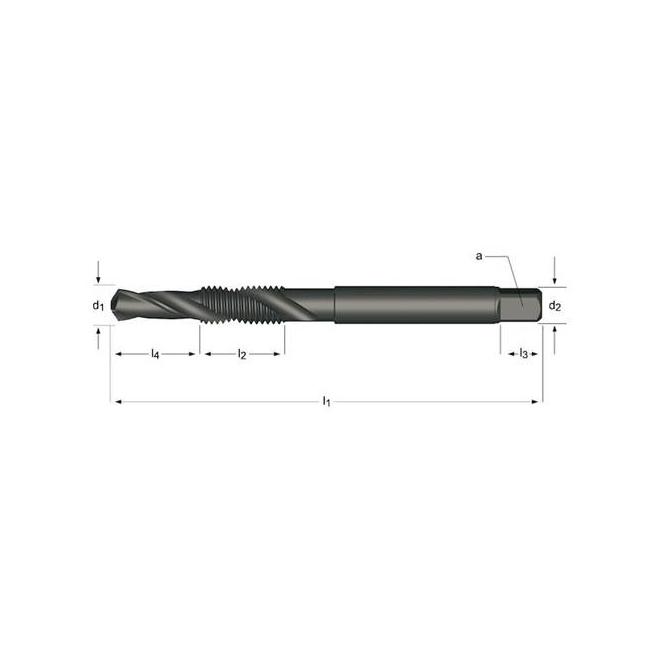 Kombinovaný vrták - závitník M4 HSS E650