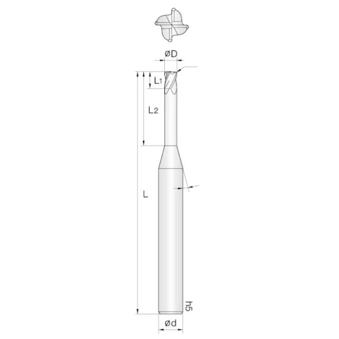 Fréza D5 57/12 4z 35°/38° tvrdokov ToolREX