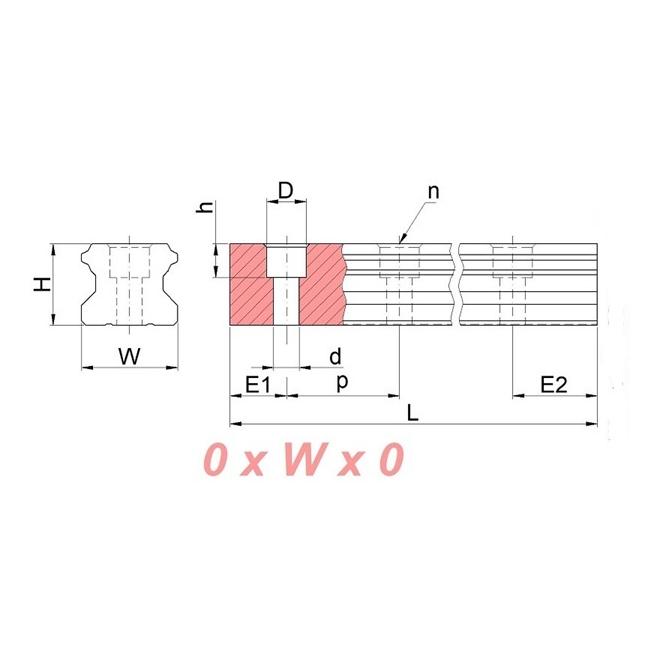 HGR 15R-0700H, 20-20 HIWIN lineárne vedenie