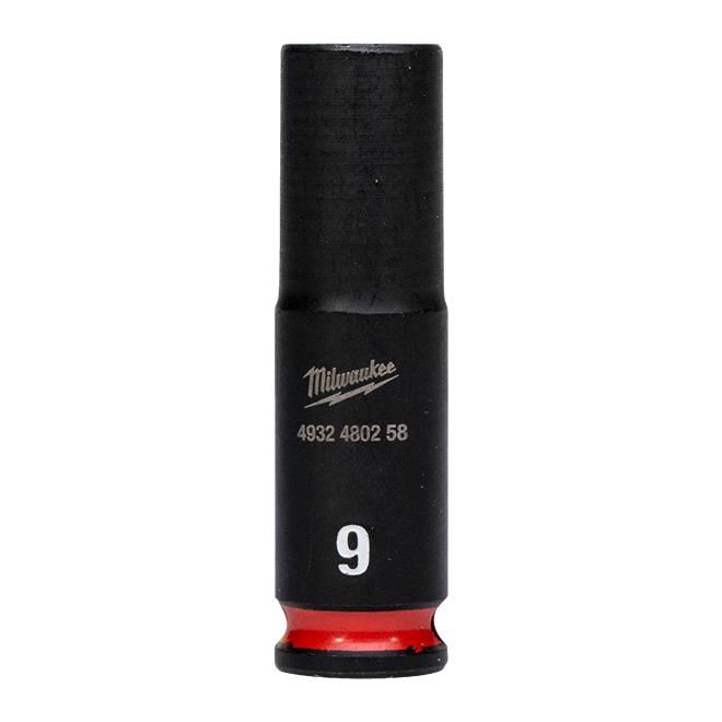 Hlavica 3/8" 9mm 6-hran nástrčná predlžená Shockwave MILWAUKEE