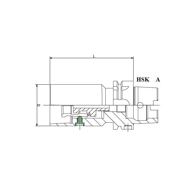 Upínač HSK50 A HSK40 C  L60 redukcia nerez