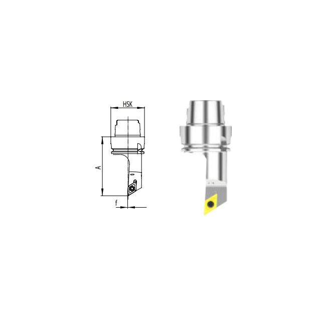 Držiak SDJC L 55°/93° HSK T 40 A70 T-20-00245 Schaublin