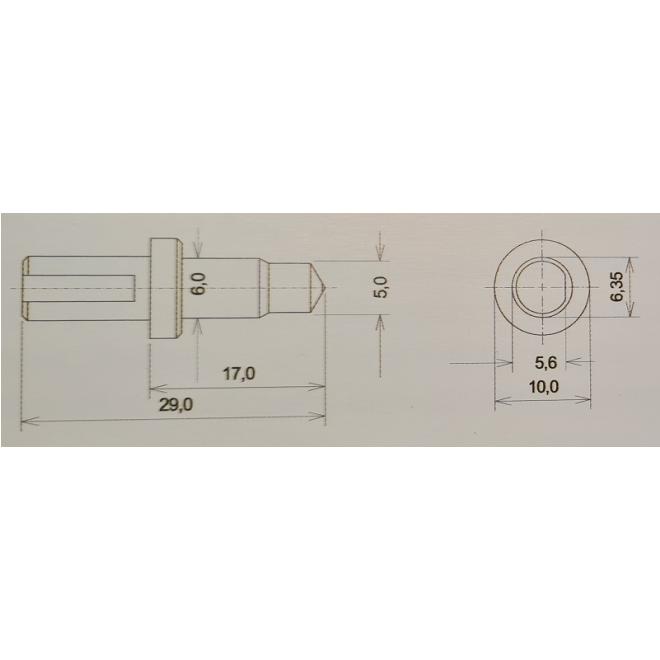 Vnikacie teliesko tvrdomera - indentor Rockwell HRc 120°