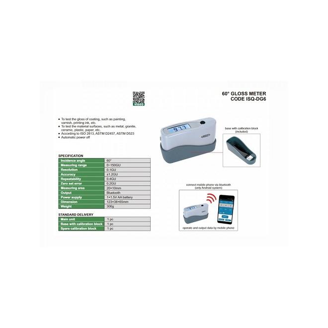 Leskomer 60° prenosný Gloss Meter ISQ-DG6 Insize