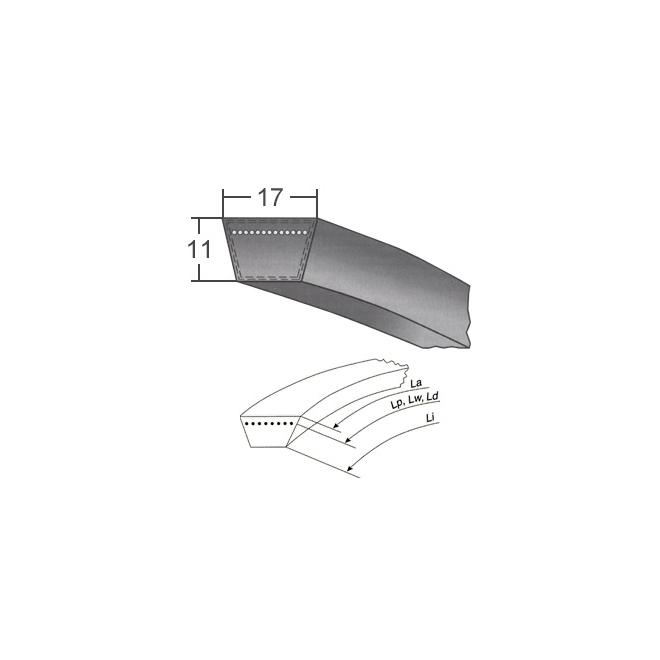 Klinový remeň 17x1150 Li/1190 Lw