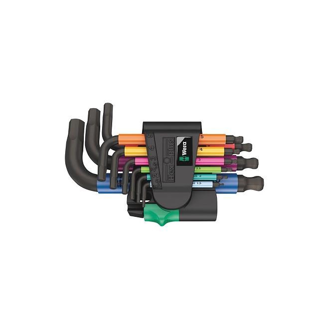 Kľúč inbusový sada 9 ks 1,5-10 mm multicolor Wera
