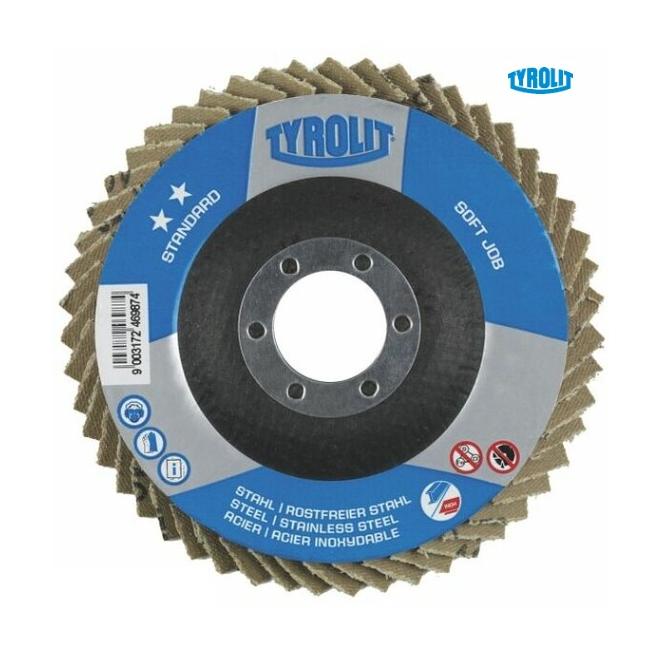 Lamelový kotúč T28S 125x22,23 šikmý ZA60-B zirkónkorund Tyrolit Standard 2in1