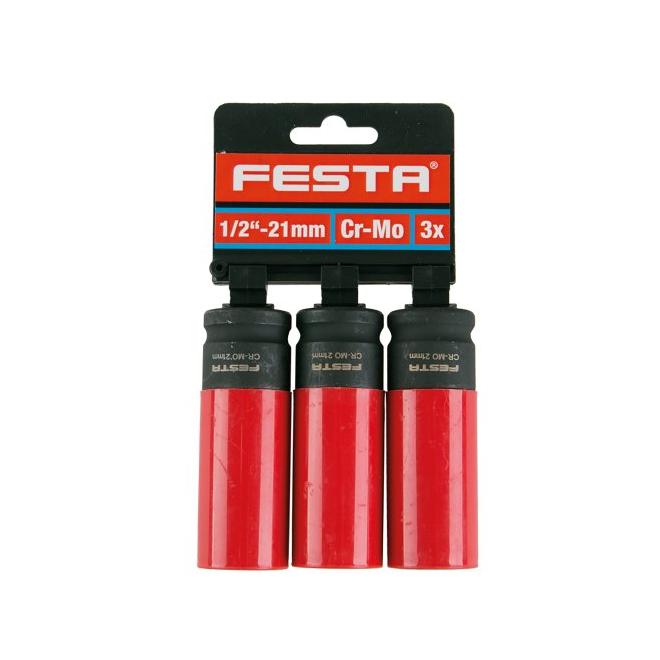 Hlavice na kola FESTA CrMo 1/2" 21mm 3x(D)