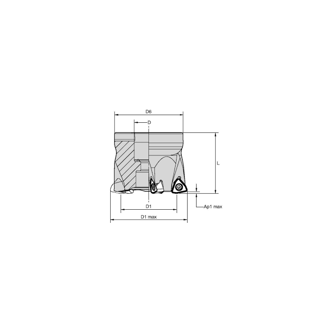 Teleso frézovacie D63 L50 6z M370D063Z06W008WO08 WIDIA