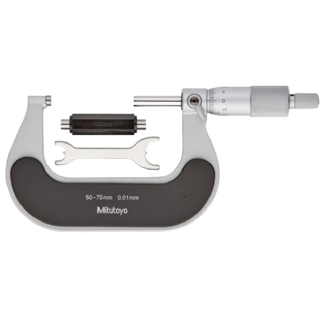 Mikrometer 50-75 /0,01 strmeňový analógový s tepelnoizolačnými plochami Mitutoyo