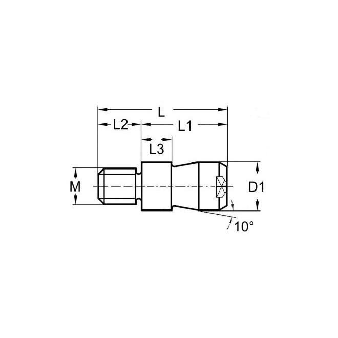 Čap upínací A32 M24x1,5 DIN 10242-1 hladký