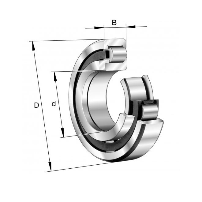 NH 207 NA ZKL jednoradové valčekové ložisko