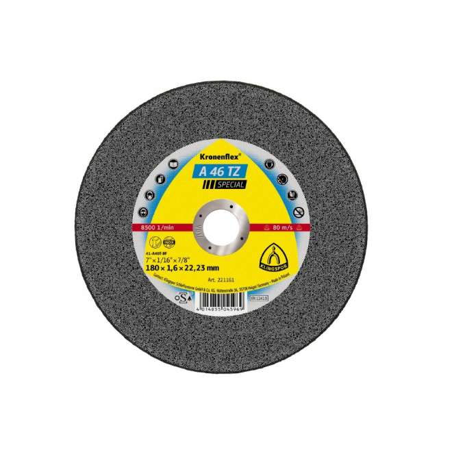 Rezný kotúč TZ A 46 180X1,6X22,23 mm Nr. 221161 KLINGSPOR