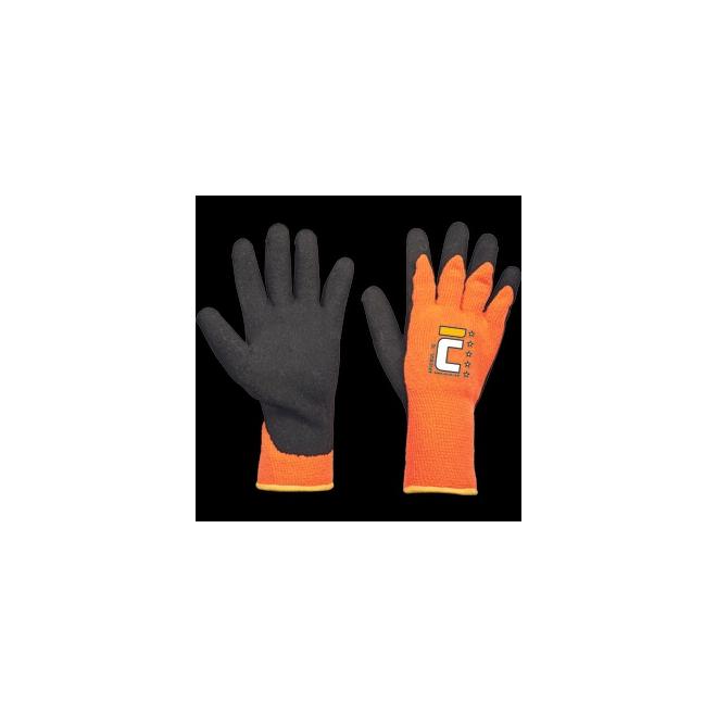 Rukavice 8 protišmykové latex Arvensis Červa