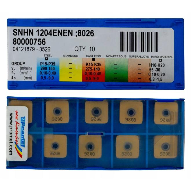 SNHN 12 04 EN EN 8026 Pramet frézovacie platničky