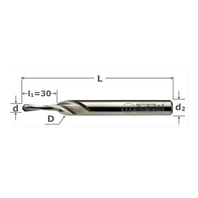 Vrták D4,3x8,6 pre M4 110/30 stupňovitý HSS-E05 90°