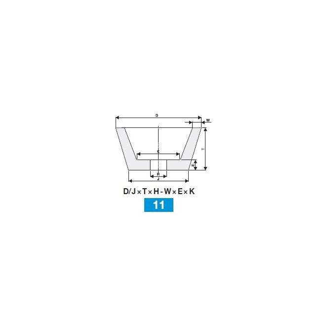 Brúsny kotúč T11 100x40x20 P84 F30 70° A98 54 K 9 V 57561 1015