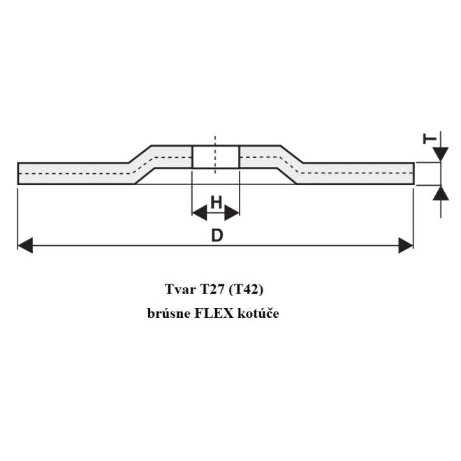 Brúsny kotúč T27 (T42) 230x3,2x22,23 97PA 24Q 3 BF 21 C80 FL 45799 2303.30