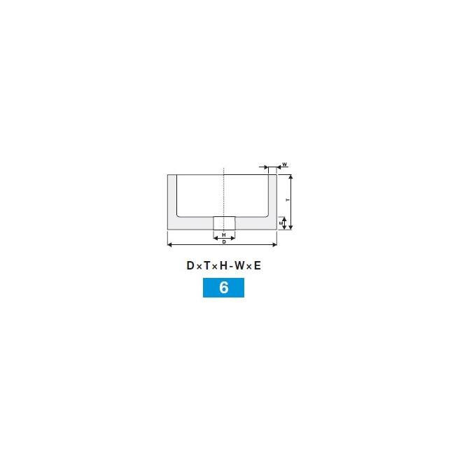 Brúsny kotúč T6 125x63x32 49C 16 L 12 V Carborundum 57231 1270