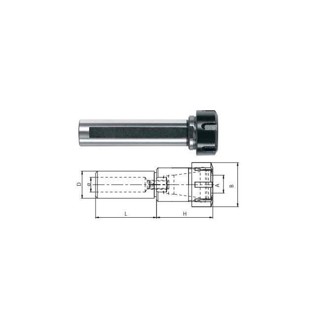 Upínač klieštinový D25 ER25 1-16mm L=50 DIN 6944 Kintek