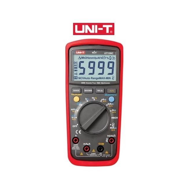 Multimeter digitálny LCD 6000 UT139C bzučák, True RMS, auto,CATIII 600V