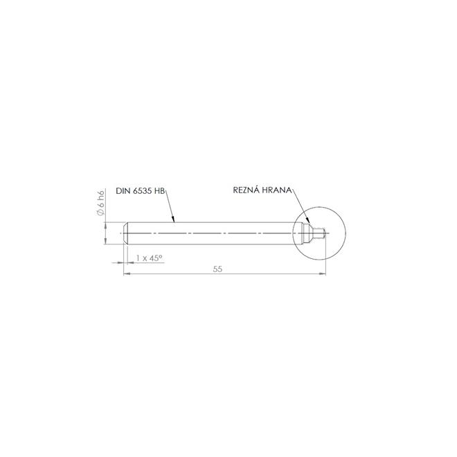 Vrták stupňovitý D2,5-5mm L-55 45° DIN 6535 HB špecial